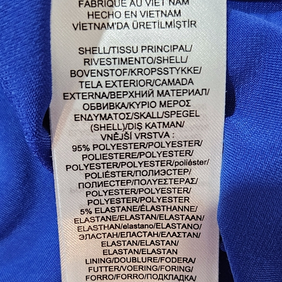 LAUREN Ralph Lauren Royal Blue Wrap Maxi Coctail Dress Nordstrom Size 10 - Picture 4 of 5